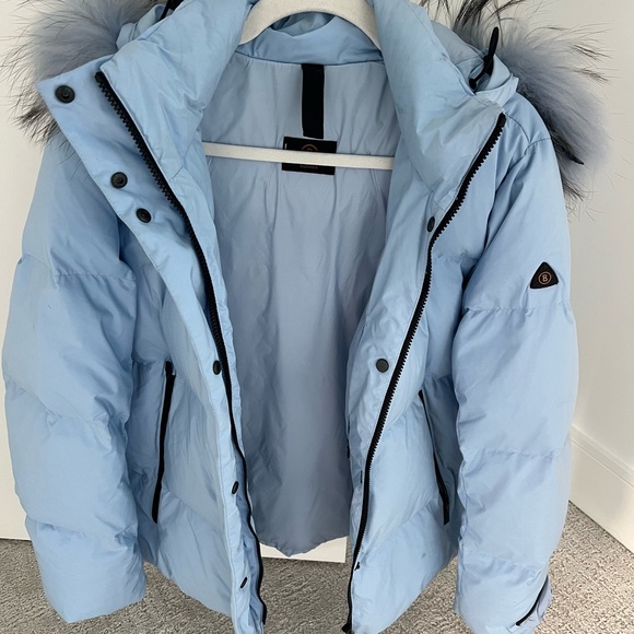Bogner Blue Jacket with Fur Detail - Picture 4 of 9